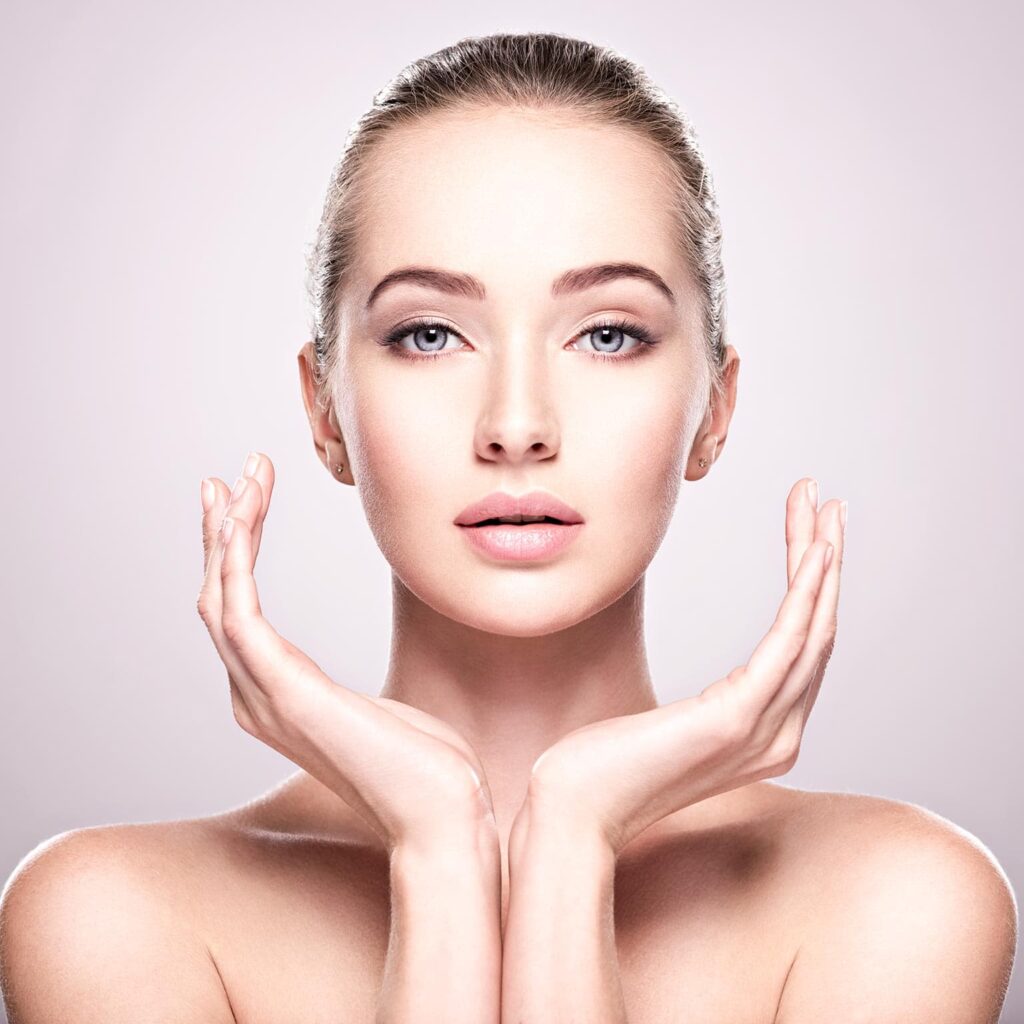 Patientin nach Botox Behandlung
